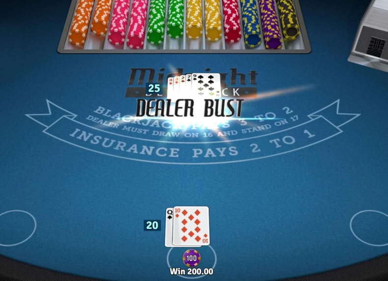 Midnight Blackjack game - play for free