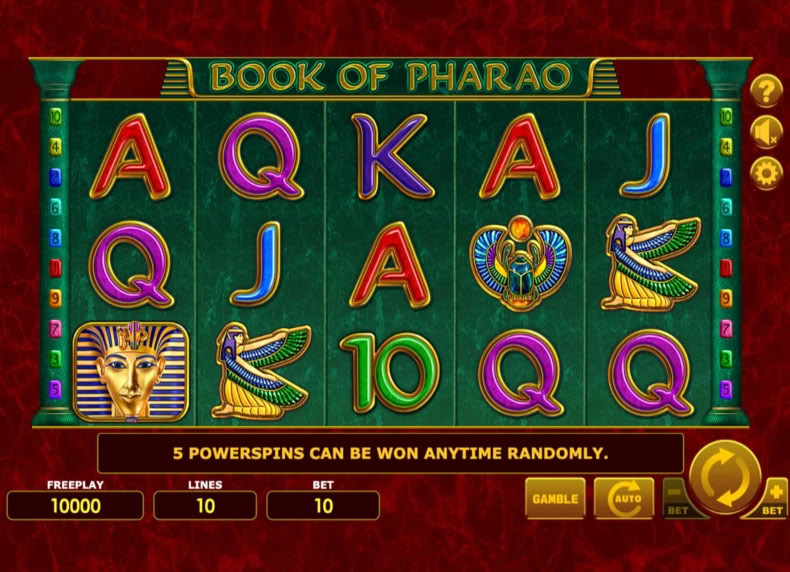 Book of Pharao game - play for free