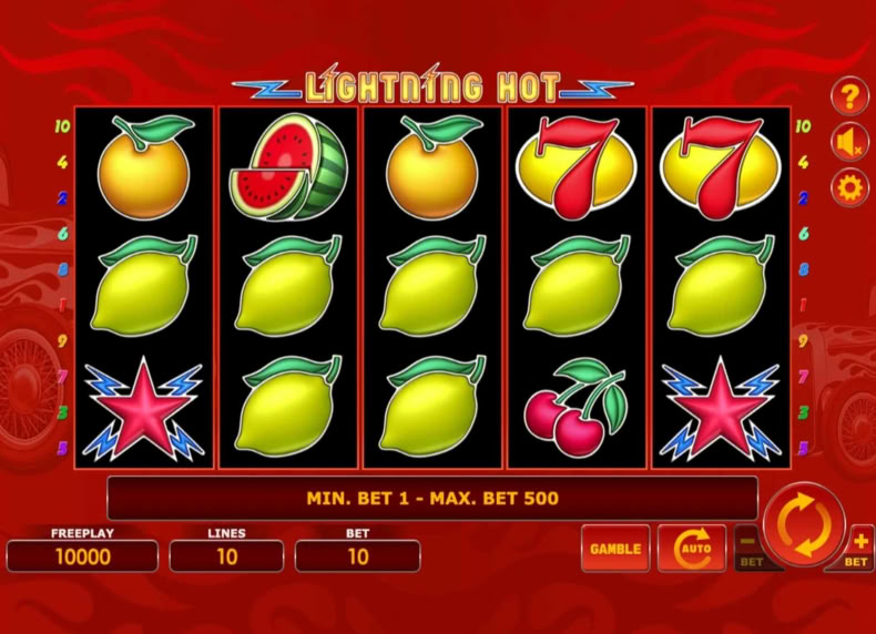 Lightning Hot game - play for free