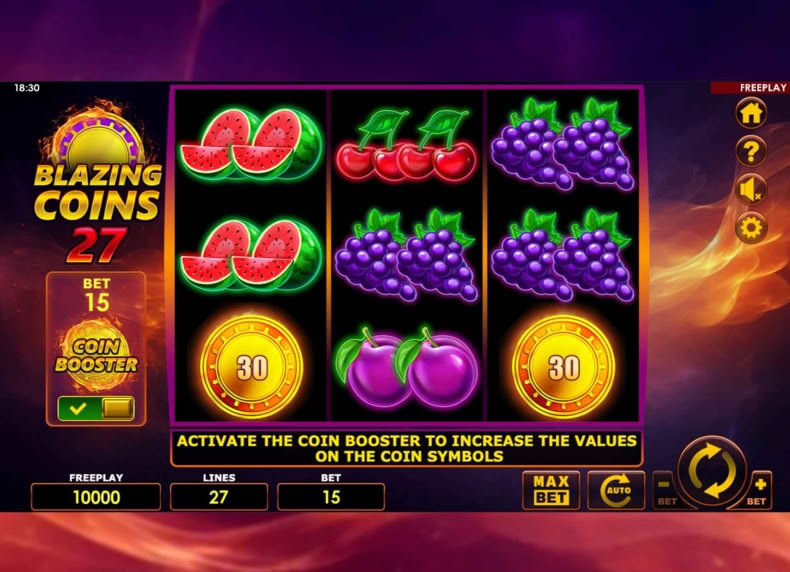 Blazing Coins 27 game - play for free