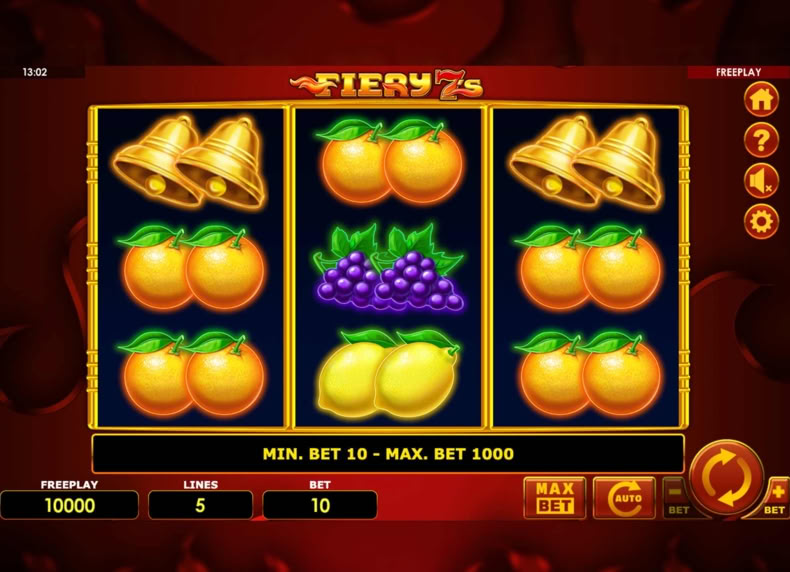 Fiery 7s game - play for free