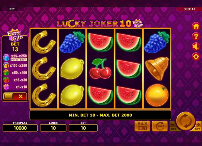 Lucky Joker 10 Extra Gifts game - play for free