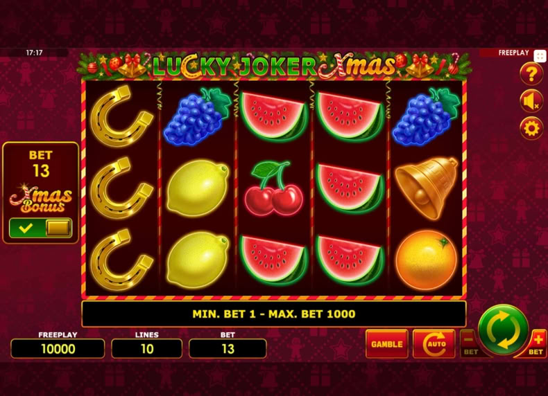 Lucky Joker Xmas game - play for free