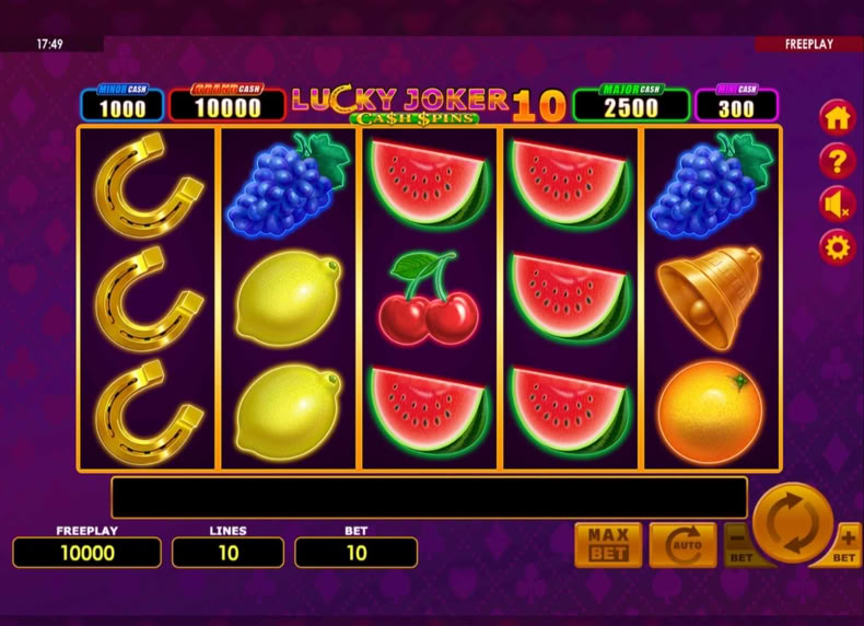Lucky Joker 10 Cash Spins game - play for free