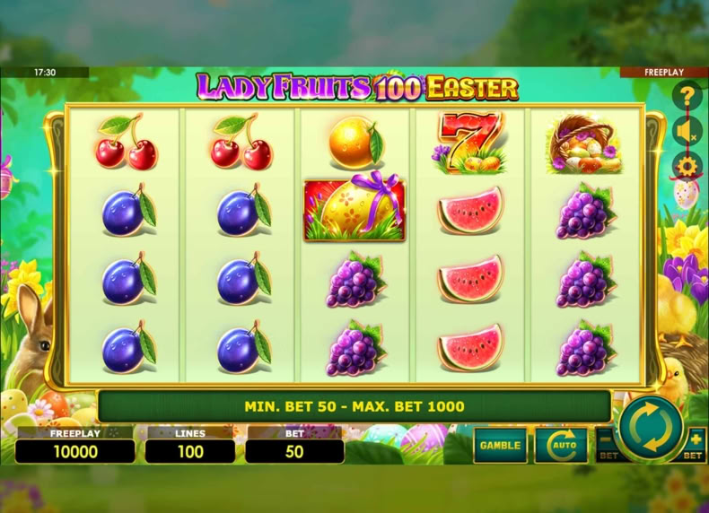 Lady Fruits 100 Easter game - play for free