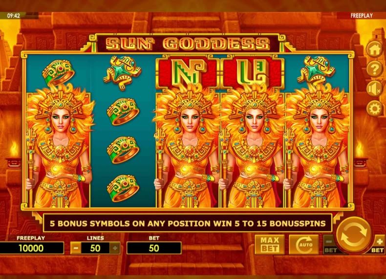 Sun Goddess game - play for free