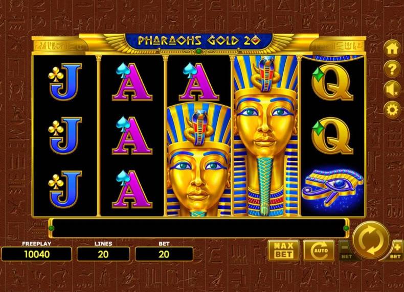 Pharaohs Gold 20 game - play for free