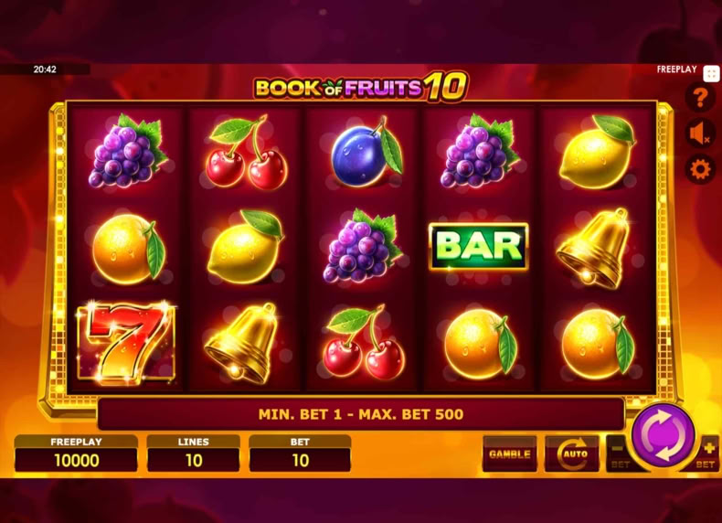 Book Of Fruits 10 game - play for free