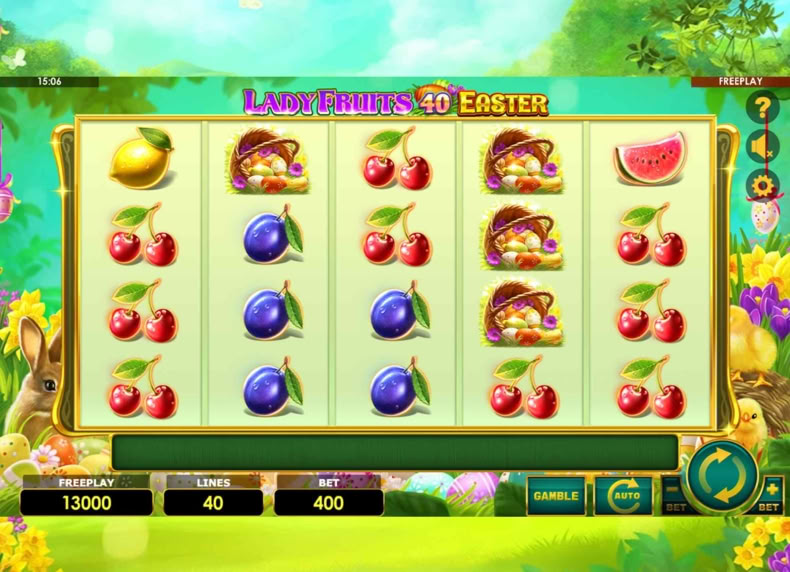 Lady Fruits 40 Easter game - play for free