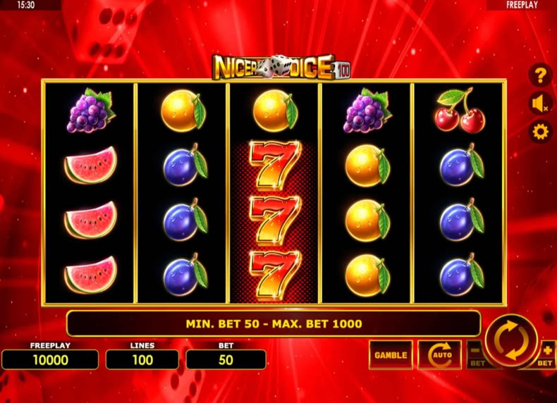 Nicer Dice 100 game - play for free