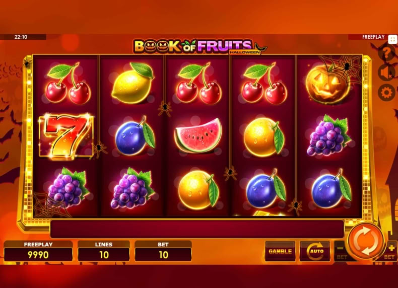 Book Of Fruits Halloween game - play for free