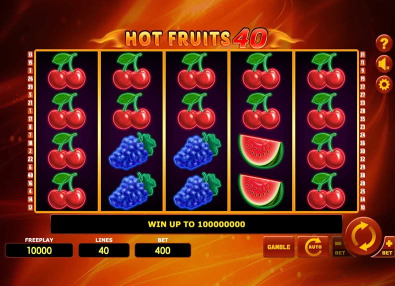 Hot Fruits 40 game - play for free