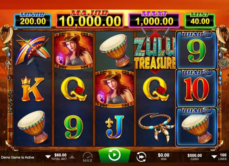 Zulu Treasure game - play for free