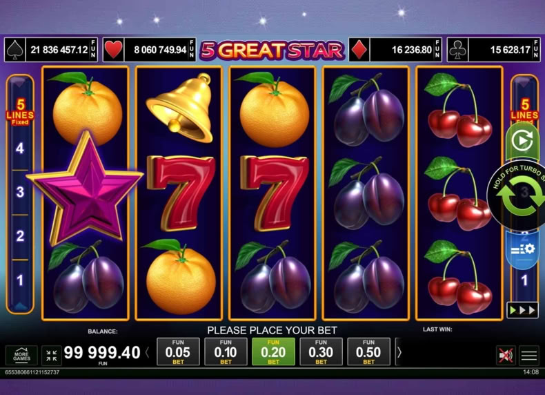 5 Great Star game - play for free