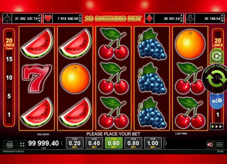 20 Dazzling Hot game - play for free