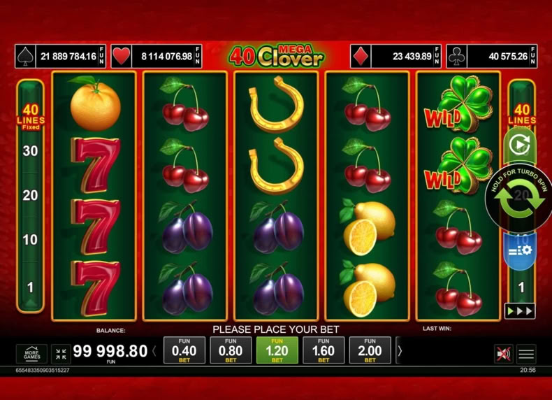 40 Mega Clover game - play for free