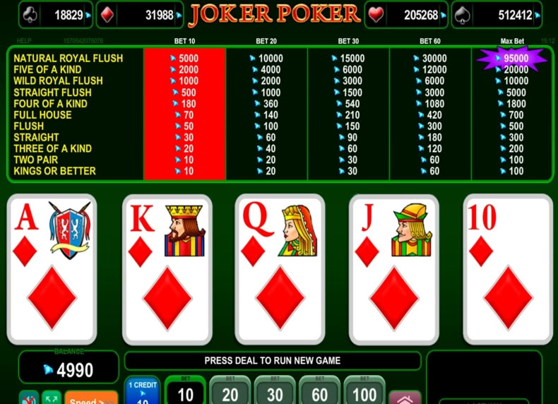 Joker Poker game - play for free