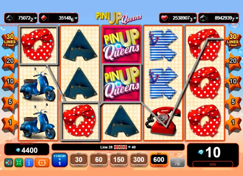 Pin Up Queens game - play for free