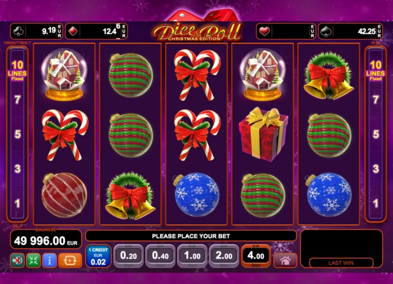 Dice and Roll Christmas Edition game - play for free