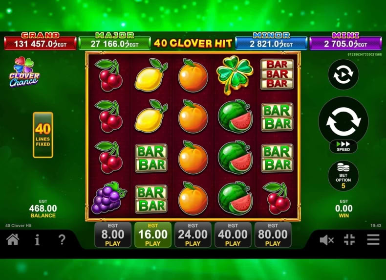 40 Clover Hit game - play for free