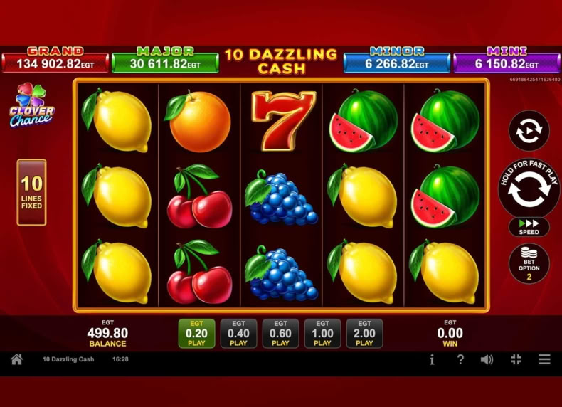 10 Dazzling Cash game - play for free