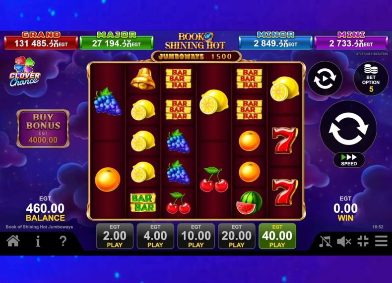 Book of Shining Hot Jumboways game - play for free