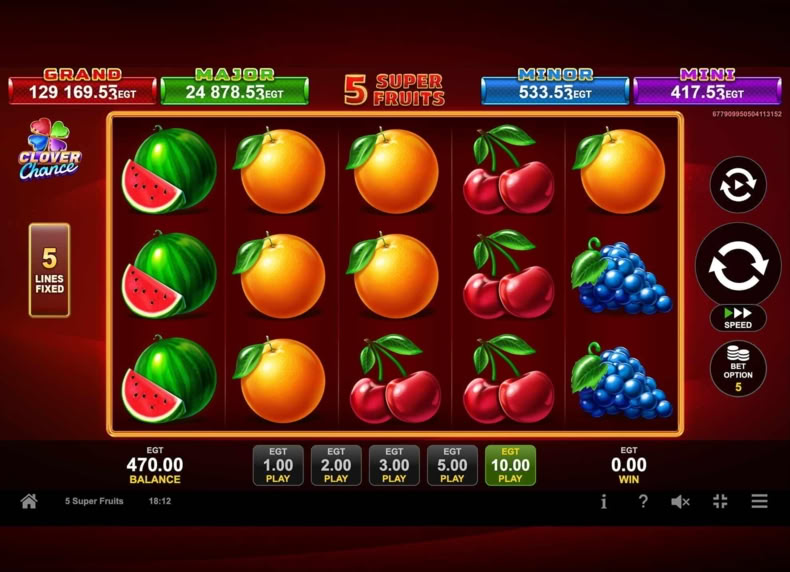 5 Super Fruits game - play for free