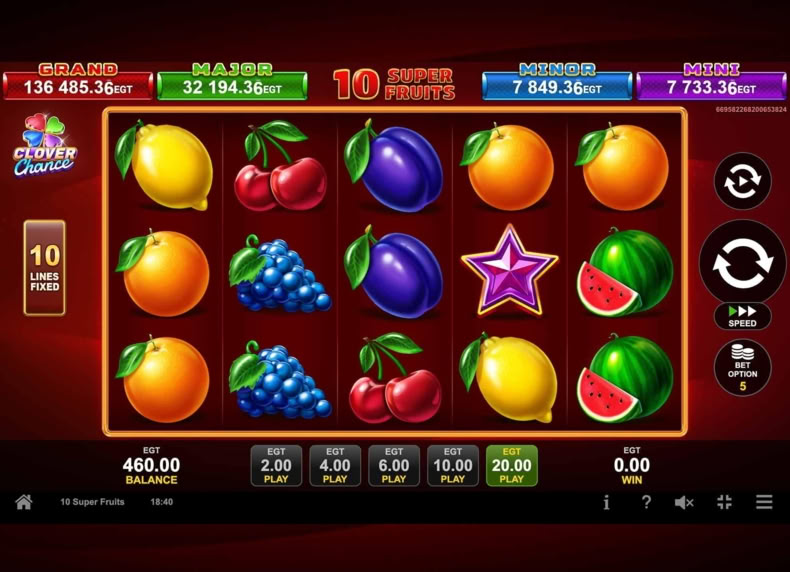 10 Super Fruits game - play for free