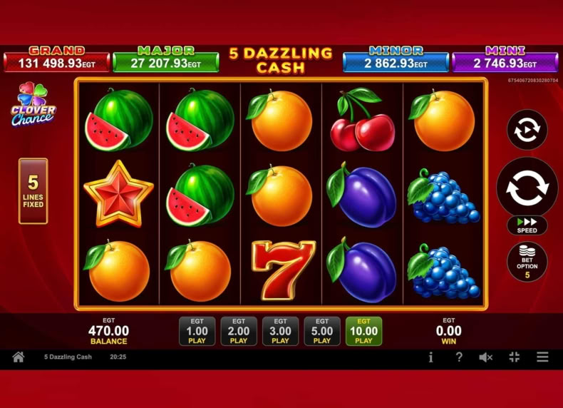 5 Dazzling Cash game - play for free