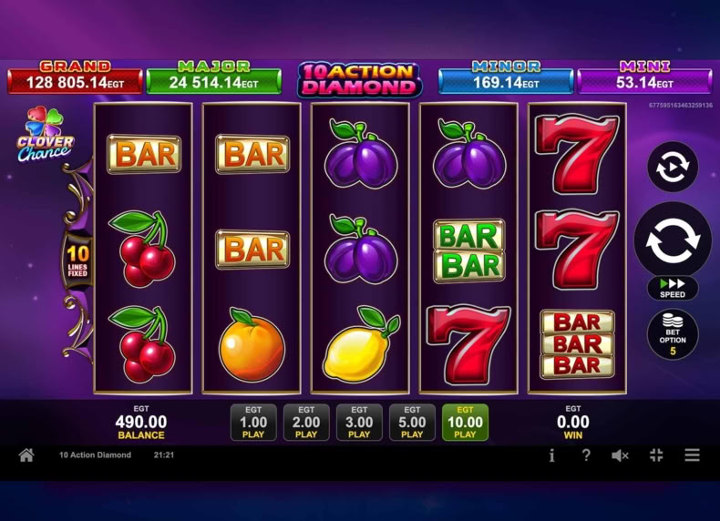 10 Action Diamond game - play for free