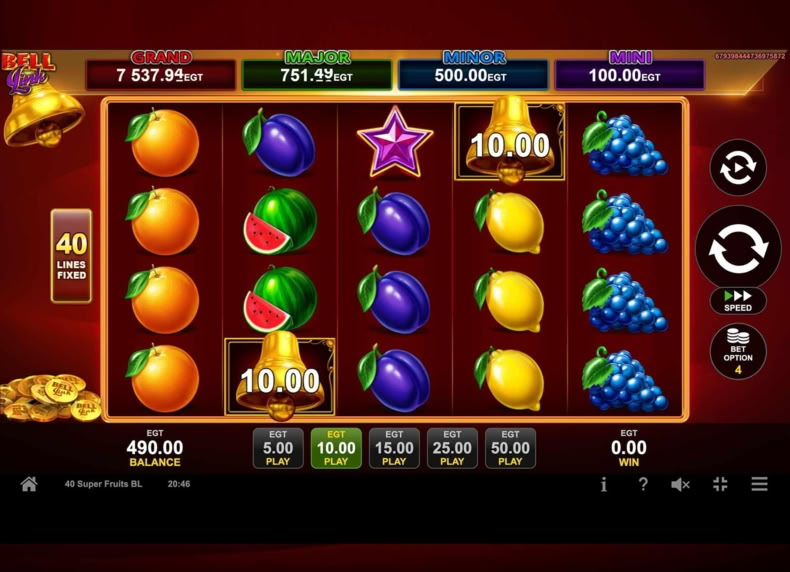 40 Super Fruits Bell Link game - play for free