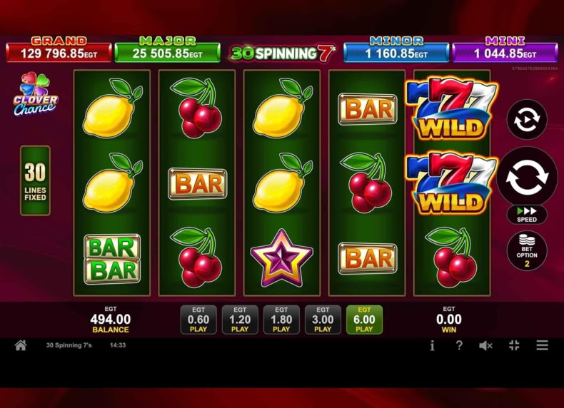 30 Spinning 7’s game - play for free