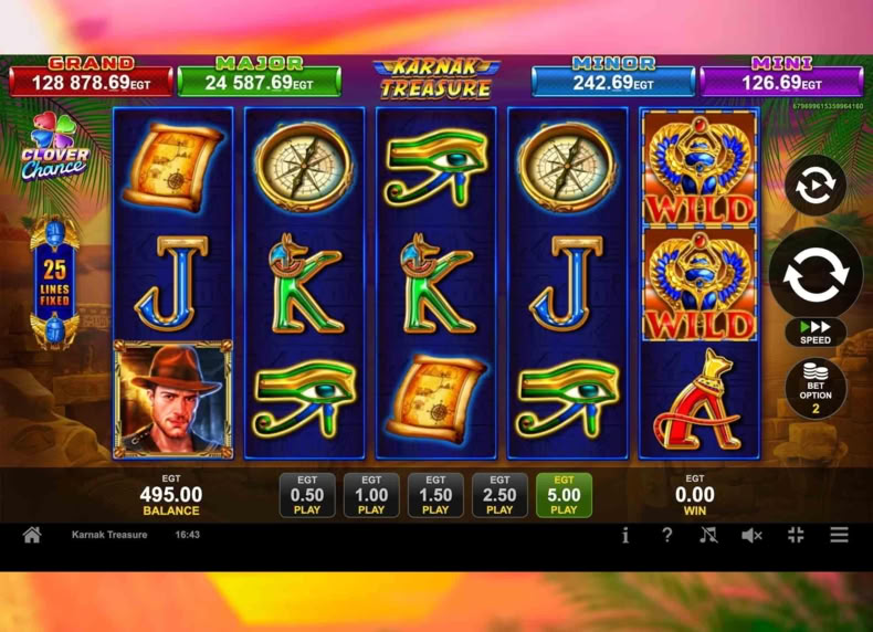 Karnak Treasure game - play for free