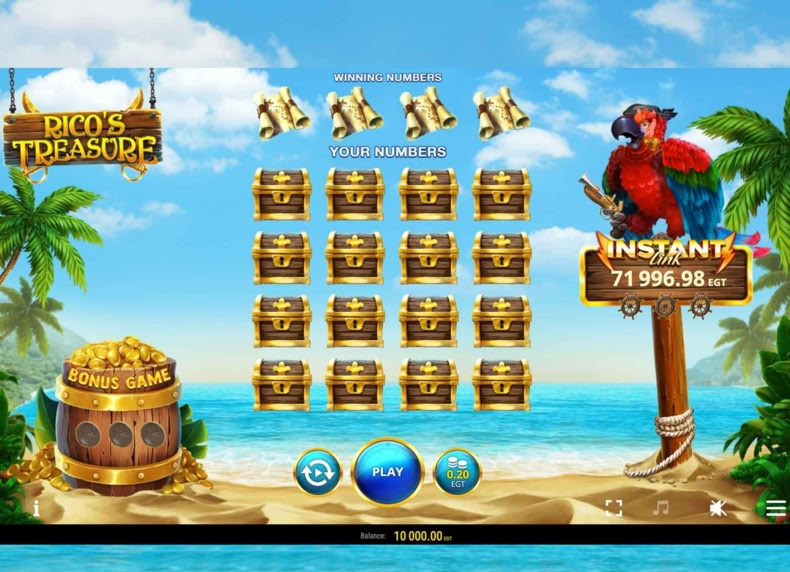 Rico’s Treasure game - play for free