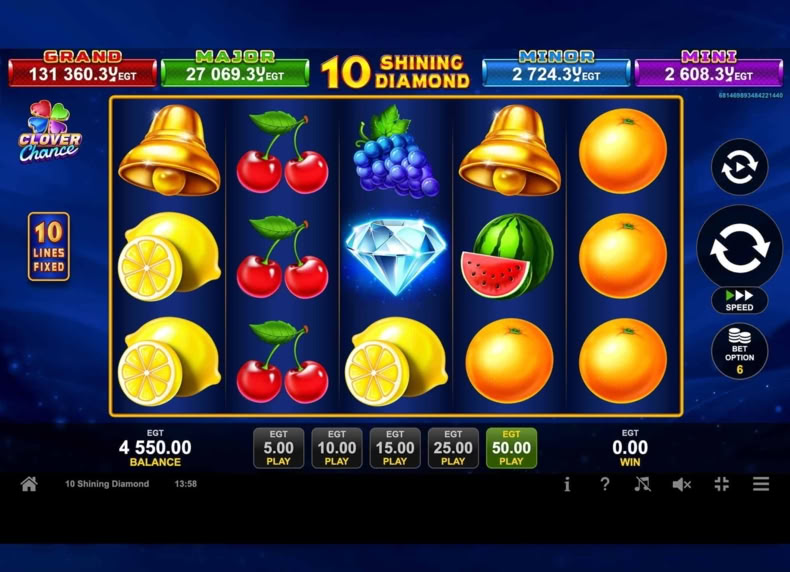 10 Shining Diamond game - play for free