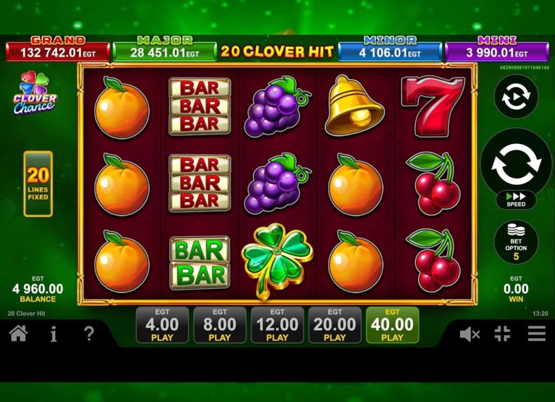 20 Clover Hit game - play for free