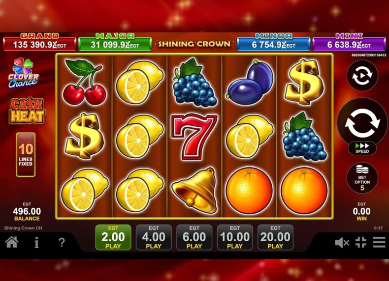 Shining Crown Cash Heat game - play for free