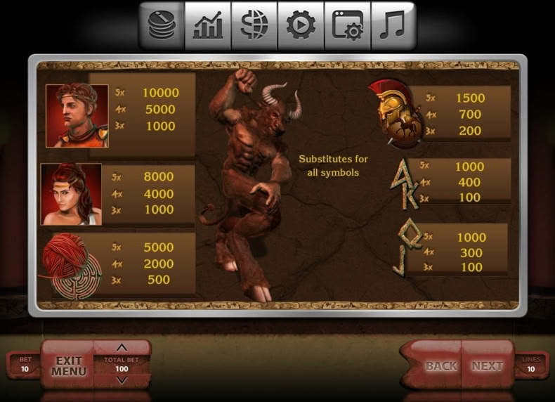 Minotaurus game - play for free