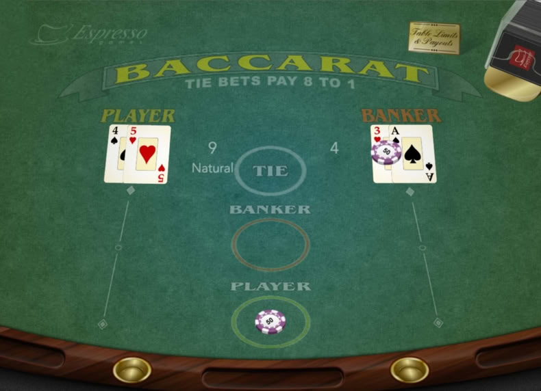 Baccarat game - play for free
