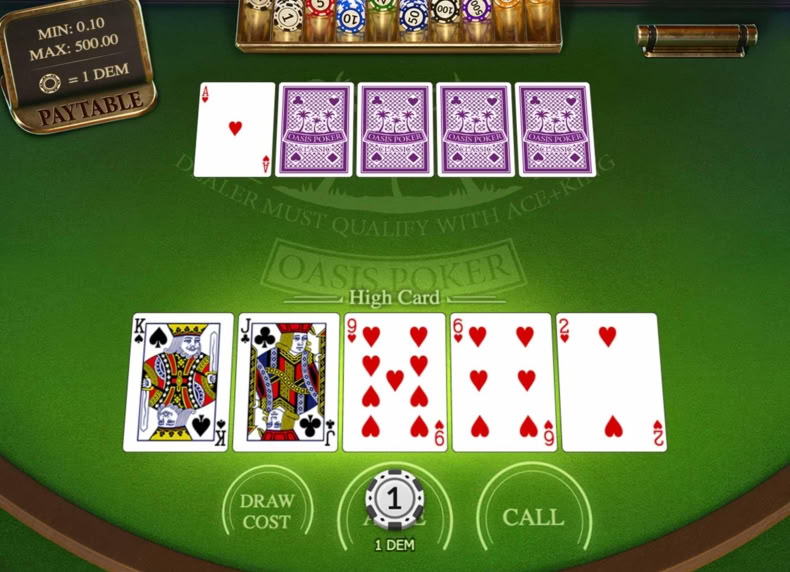 Oasis Poker game - play for free