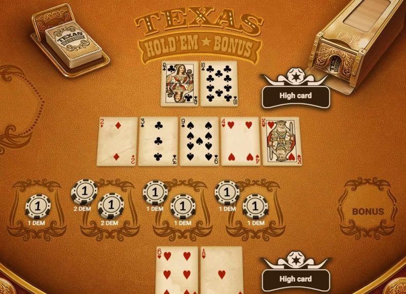 Texas Holdem Bonus game - play for free