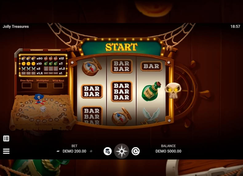 Jolly Treasures game - play for free