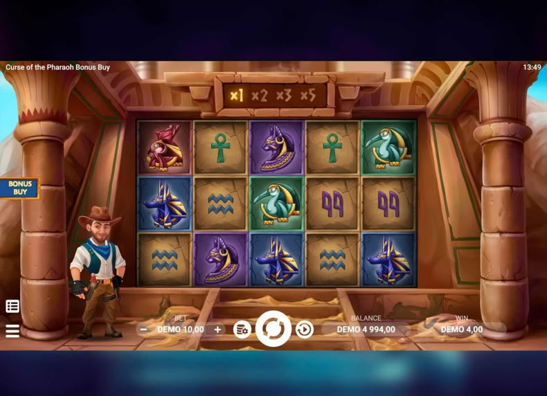 Curse of the Pharaoh Bonus Buy game - play for free