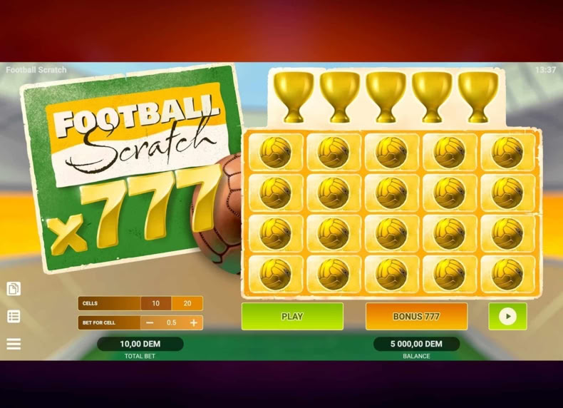 Football Scratch game - play for free