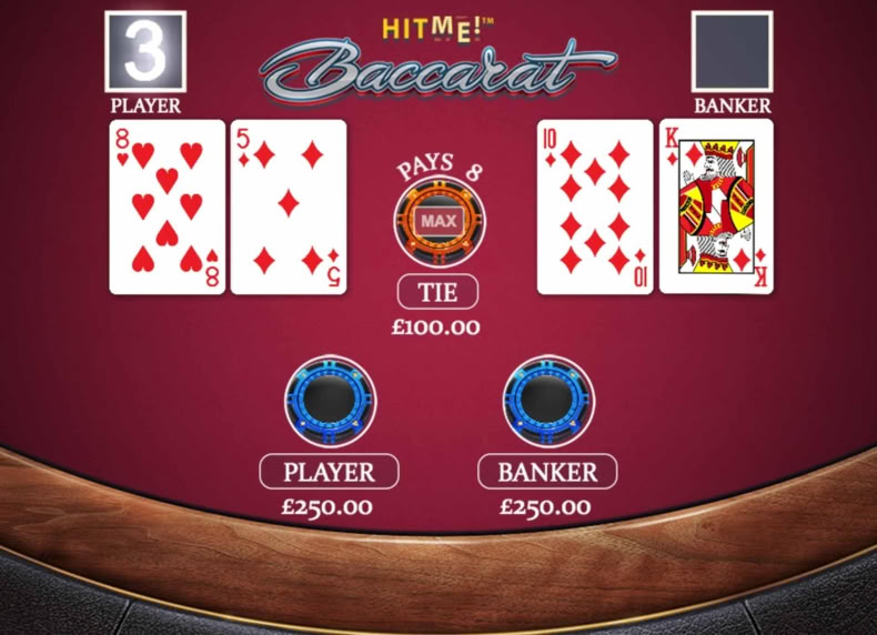 HitMe! Baccarat game - play for free