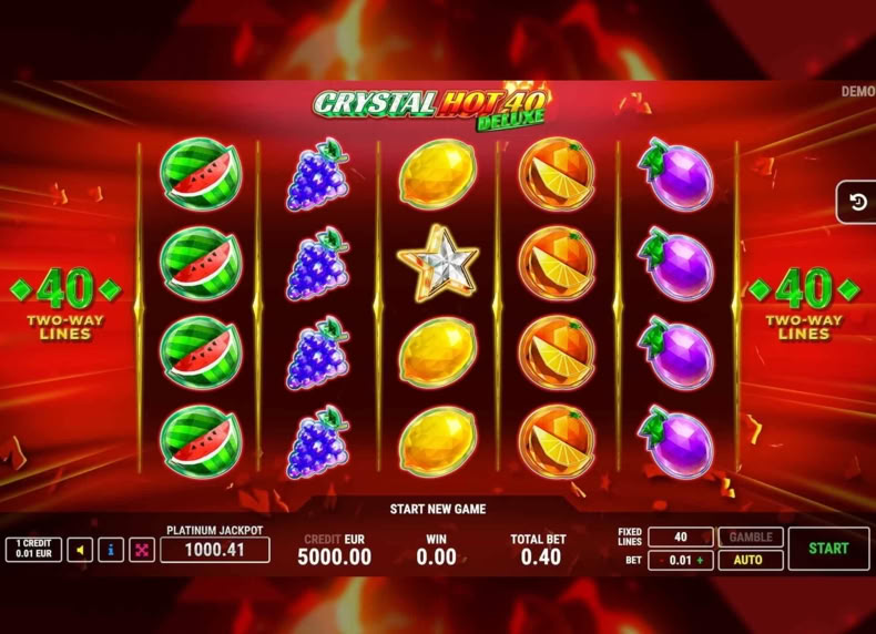 Crystal Hot 40 Deluxe game - play for free