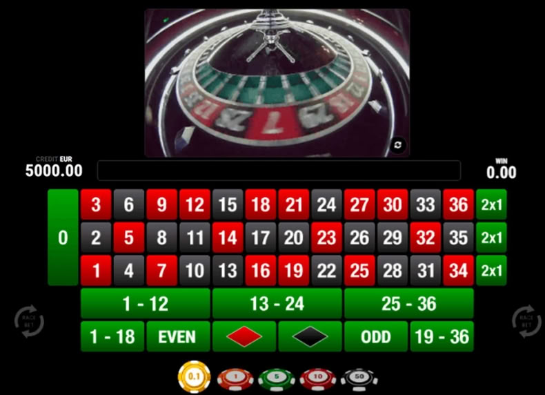 Live European Roulette game - play for free