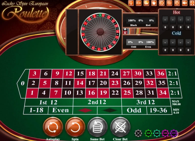 Lucky Spin European Roulette game - play for free