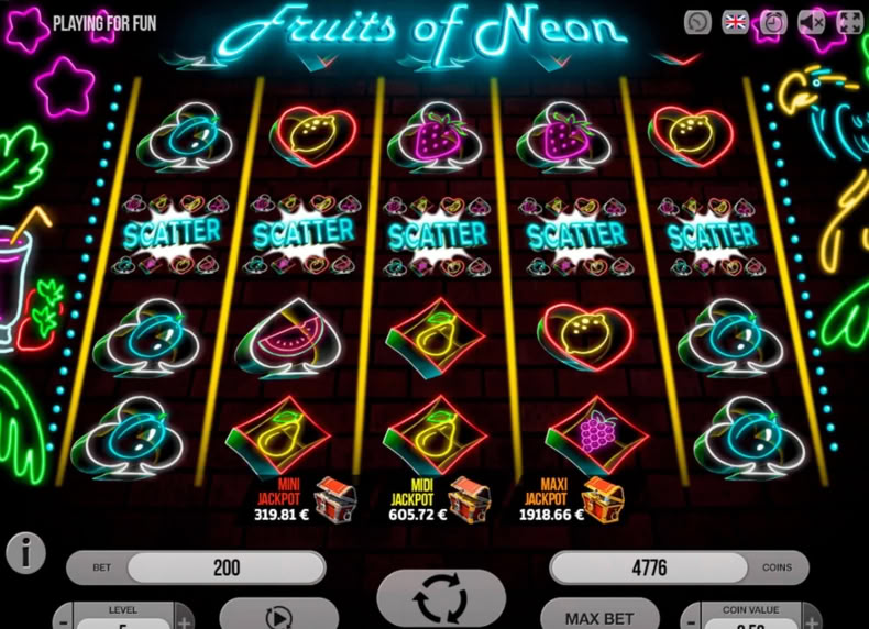 Fruits of Neon game - play for free