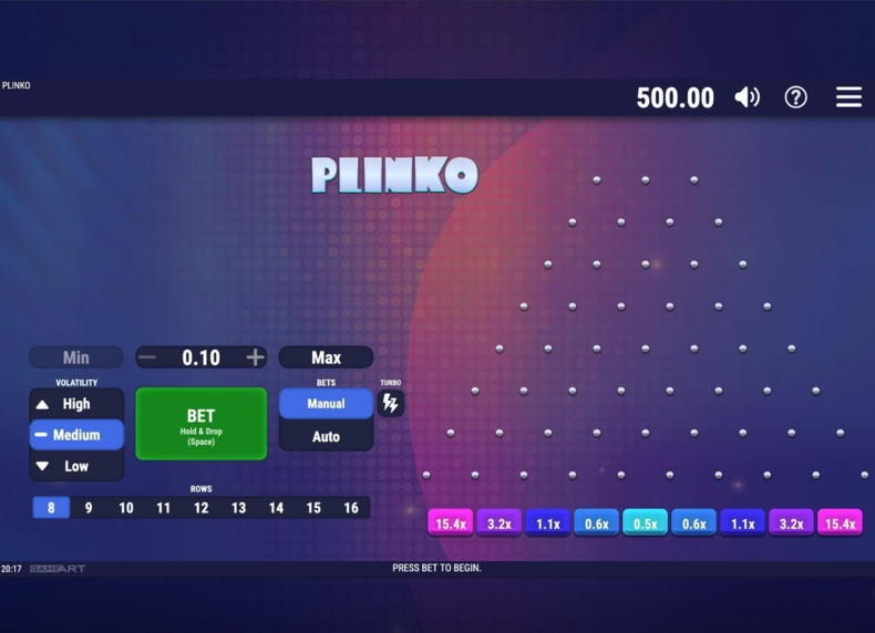 Plinko game - play for free